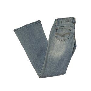 No Boundaries Junior Womens 1 Flare Leg Light Wash Blue Denim Stretch